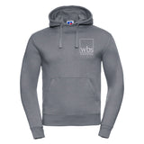 WBS mens hoodie in grey with WBS logo in white on the left chest.