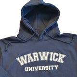 Premium lightweight hoodie in navy with Warwick University printed in white across the chest